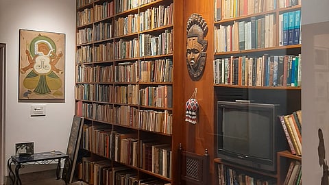 The vast collection of books in the study room of Indira Gandhi Memorial Museum, New Delhi