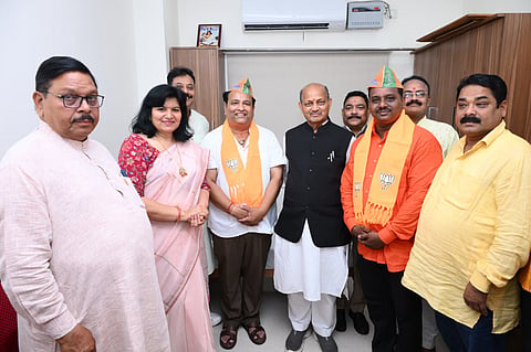 BJD's State General Secretary Rudranarayan Samantaray, along with his supporters, has formally joined the BJP after leaving the BJD. 