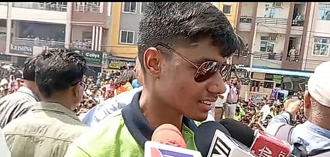 Shubham Kumar secured the first position with 330 marks