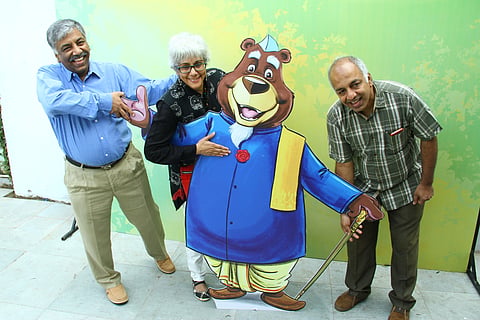 Founders of Karadi Tales CP Viswanath, Shobha Viswanath, and Narayan Parasuram