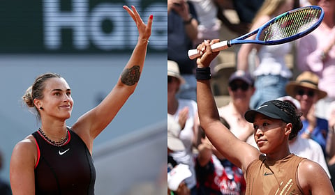 Aryna Sabalenka (L) & Naomi Osaka