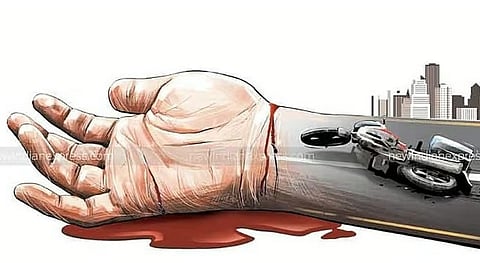 The trailer of the tractor hit the scooter’s left handlebar when the tractor driver braked suddenly. Both boys fell onto the road, and the rear wheel of the carriage ran over Suraj’s head, killing him on the spot.
