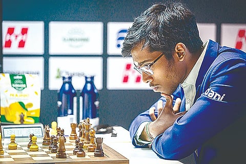 R Praggnanandhaa in action 