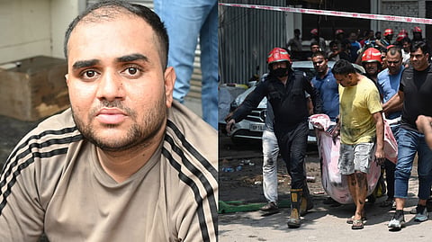 Arman placed mattresses outside the burning building to help trapped victims escape.