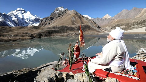 Prime Minister Narendra Modi at Adi Kailash, Uttarakhand, during his October 12, 2023 visit.