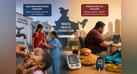 NFHS-6 reflects the epidemiological transition occurring in India.