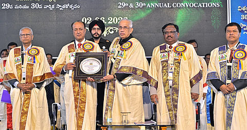 Andhra Pradesh Governor S Abdul Nazeer has awarded the prestigious doctor of science (DSc) honorary degree to renowned cardiologist Dr PC Rath during NTR Health University’s convocation in Vijayawada.