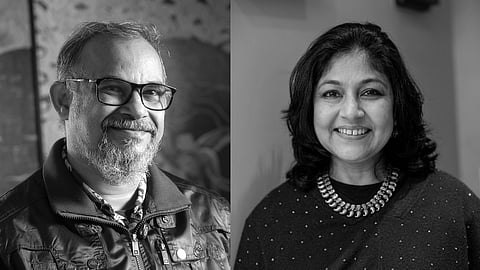 (L-R) Artists Anup Kumar Chand and Shubhra Chand