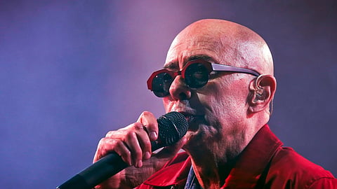 Argentine singer Indio Solari performs in  Olavarria, Argentina, March 11, 2017.