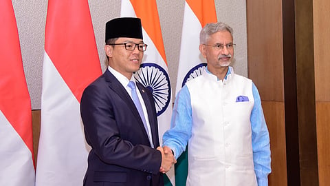 Indonesian Foreign Minister Sugiono met External Affairs Minister S Jaishankar at the 8th India-Indonesia Joint Commission Meeting in New Delhi. 