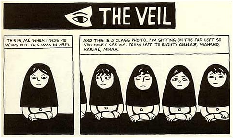 A panel from 'Persepolis'