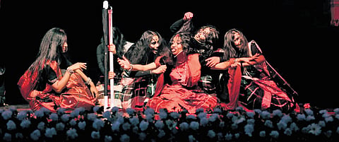 Students of KITT and KISS presenting Macbeth at the Constitution Club on Friday | Express