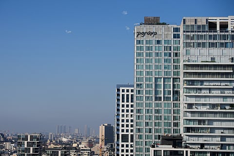 Israel's Iron Dome air defense system fires to intercept missiles launched from Iran over central Israel Monday, June 8, 2026.