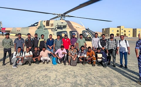 Twenty-four Indian crew members  rescued.