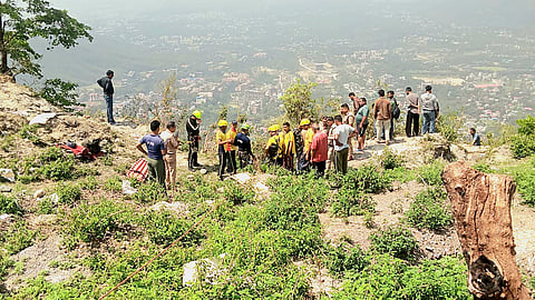 Police said the emergency call was received through the control room in the morning, following which teams from Mussoorie police station rushed to the spot.