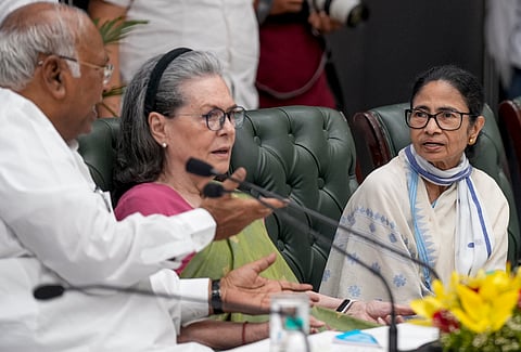TMC chief  Mamata Banerjee met Congress leader Sonia Gandhi a day after the crucial meeting of the INDIA allaince in New Delhi. 