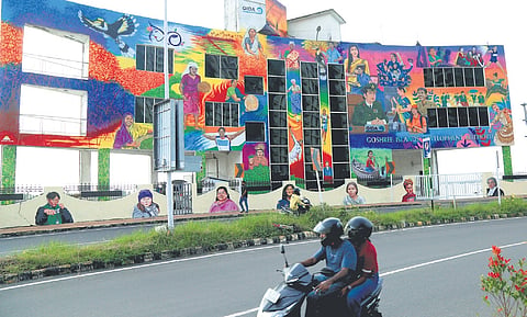 The GIDA office on the Queen’s Walkway with paintings on the theme of women empowerment has become a major attraction 