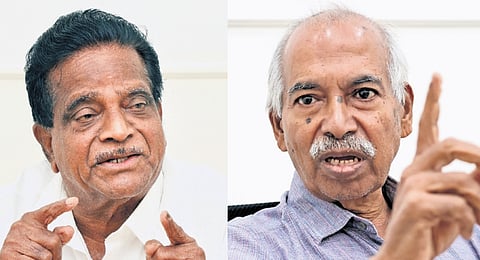 T K Govindan, Taliparamba MLA and V Kunhikrishnan, Payyannur MLA