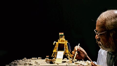 G Srinivas in his workspace