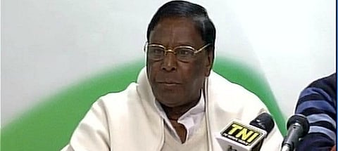 Former chief minister and Congress leader V Narayanasamy