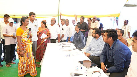 A grama sabha was organized at Nidamanuru by CRDA on Thursday.