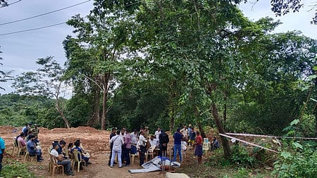 SIT officials at 16th site in Dharmasthala in connection with mass burial case.