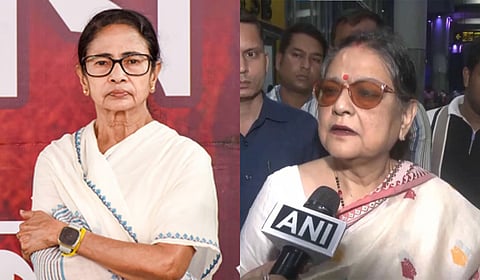 TMC supremo Mamata Banerjee (L) and rebel leader Kakoli Ghosh Dastidar.