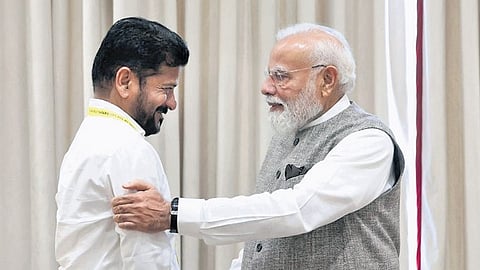 CM A Revanth Reddy meets PM Narendra Modi in New Delhi on Thursday