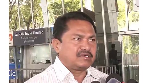Maharashtra Congress leader Nana Patole speaks to the media in Mumbai.