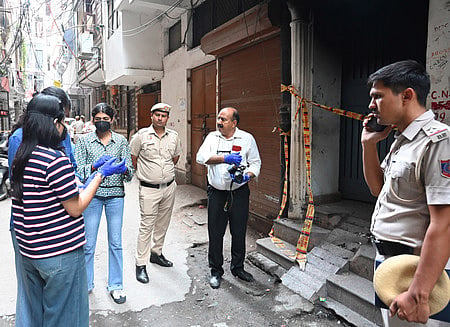 On the basis of CCTV footage in which a woman is seen entering the premises shortly before the fire broke out, the case was found to be a deliberate act of arson