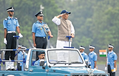 Rajnath urged the graduating officers to remain ahead of the curve and be prepared for uncertain challenges. 