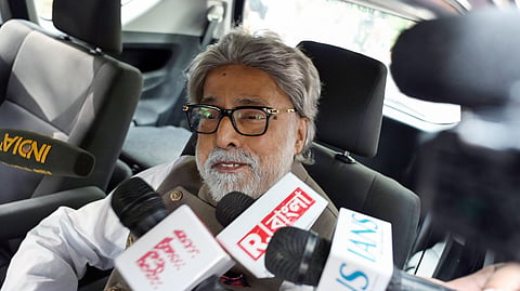 TMC MP Sudip Bandyopadhyay arrives at Union Minister Bhupendra Yadav's residence, in New Delhi on Sunday, June 14, 2026.