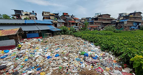 A huge pile of waste lies unattended at Karimadom Colony in Thiruvananthapuram