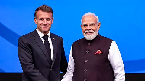 Prime Minister Narendra Modi with French President Emmanuel Macron during the Bharat Innovates event, in France on Sunday, June 14, 2026