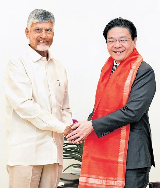 CM Naidu meets Singapore PM, showcases Andhra opportunities