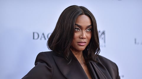  Tyra Banks arrives at an event, April 24, 2025, in Beverly Hills, Calif. 