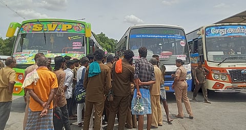  The TNSTC crews alleged that minibus crews often operate in the time slots of TNSTC buses
