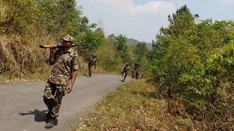 Manipur: Security Forces recover arms and ammunition during search operations in Kangpokpi.