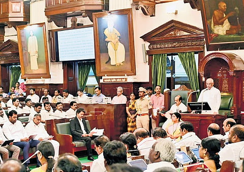 Governor Rajendra Arlekar delivers customary address to TN Assembly on Thursday 