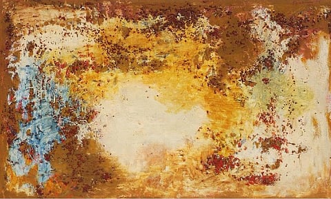 'Composition-21' (1961, London) by Ratan Parimoo