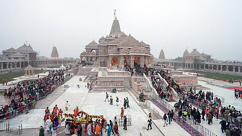 A view of the Shri Ram Janmabhoomi Mandir in Ayodhya.