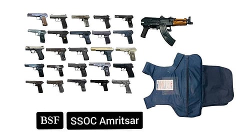 The seized arms and ammunition.