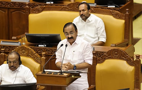 Kerala Chief Minister VD Satheesan presenting the state budget for 2026-27 on Friday, June 19, 2026