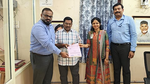 The Agreement for Sale was signed by  Jubin Cheeran Roy, Joint Director (Estates), APCRDA, on behalf of APCRDA and VC Roopa, Assistant General Manager, Reserve Bank of India, on behalf of RBI.