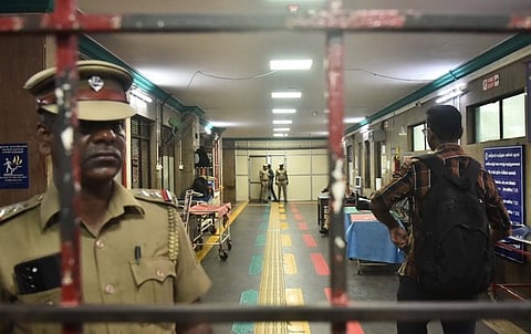 The emergency ward at RGGGH where the victims of ammonia gas leak at a seafood processing factory in Tiruvallur were admitted