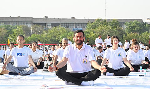 The chief minister said yogasanas will be recognised as a sports discipline and yoga-related questions added to HSSC and HPSC examinations.