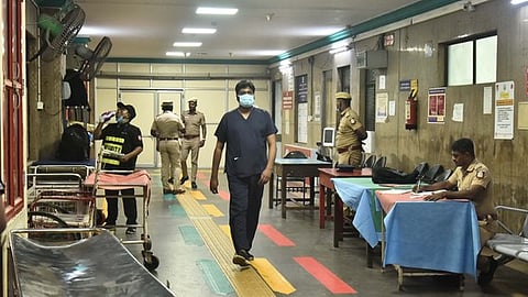 The emergency ward at RGGGH where the victims of ammonia gas leak at a seafood processing factory in Tiruvallur were admitted