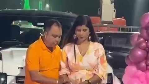 A controversy erupted after the video surfaced on social media, showing a red carpet laid out on the bridge during the celebration.