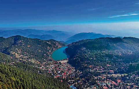 Nainital beyond the lake 