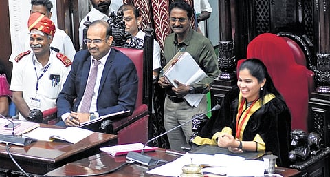 The corporation council meeting in progress on Wednesday 